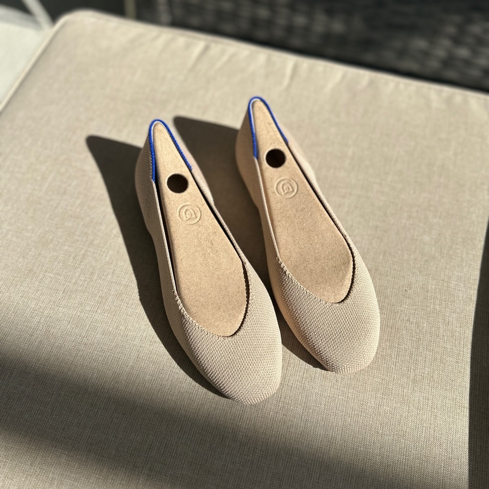 Rothy’s Square Flat - Ecru - New in box